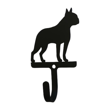 Village Wrought Iron Village Wrought Iron WH-328-S Boston Terrier Wall Hook; Small WH-328-S
